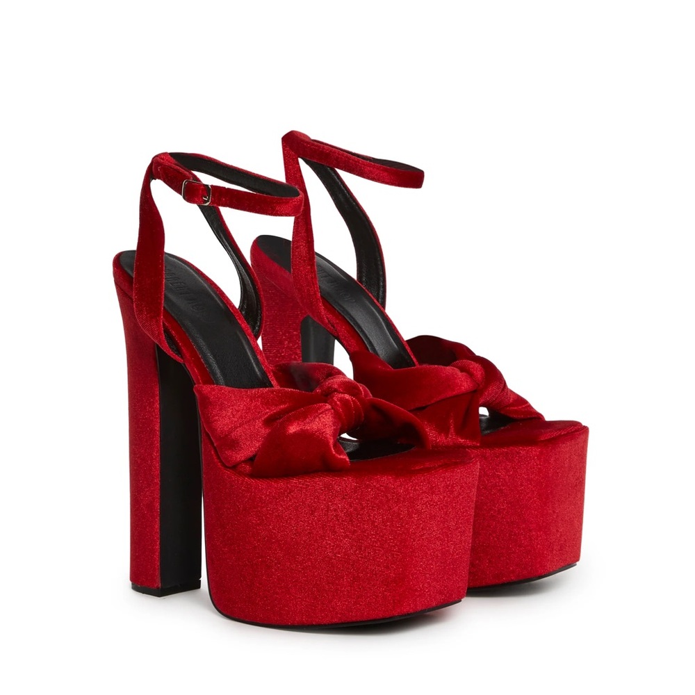 Red Velvet Platform Heels size 6